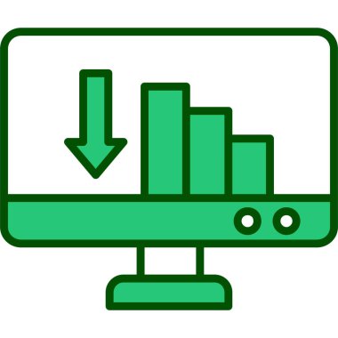 vektör bilgisayar simgesi, basit vektör illüstrasyonu