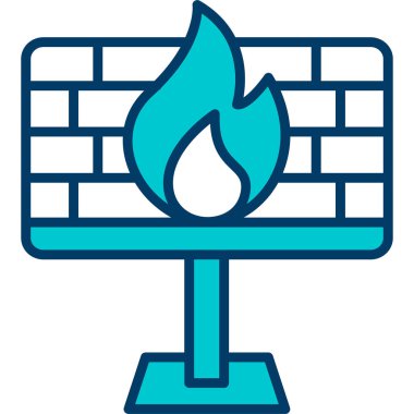 Şömine. Basit resimleme