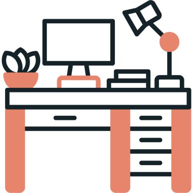 Bilgisayar monitörü. Web simgesi basit tasarım