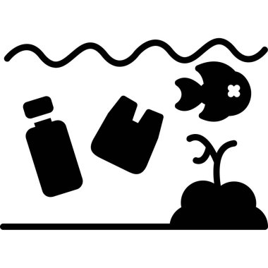 Plajın basit vektör simgesi