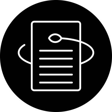 Belge simgesinin vektör illüstrasyonu