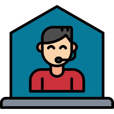 Mikrofon ikon vektör illüstrasyon tasarımı olan adam avatarı