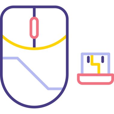 Bir bilgisayar fare simgesinin vektör çizimi