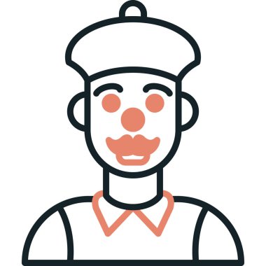 Palyaço sirki simgesi - taslak biçimi