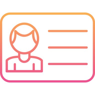 ID kart simgesi vektör illüstrasyonu