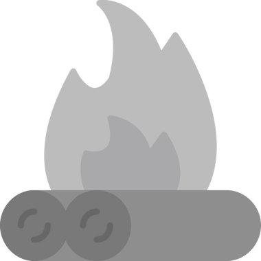 Ateş sıcak simgesi düz stil