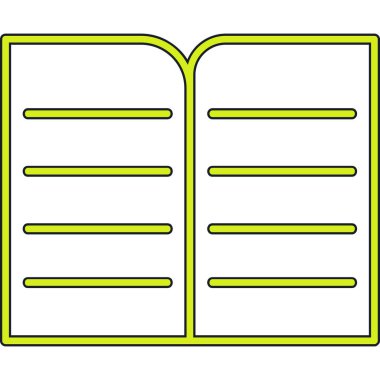 kitap simgesi, vektör illüstrasyonu