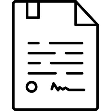 belge dosya simgesi, vektör illüstrasyonu