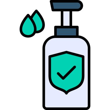 Antiseptik sprey ikonu. sprey sprey sprey şişe vektör simgesi rengi düz izole