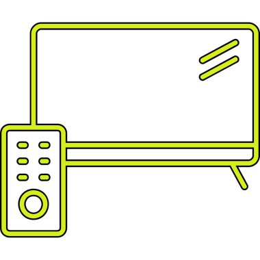 Uzaktan kumanda simgesi. Beyaz arkaplanda izole edilmiş web tasarımı için Tv uzaktan kontrol vektör simgesi