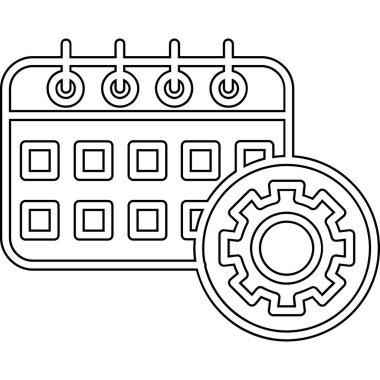ayarları izole simge vektör çizim tasarım dişli