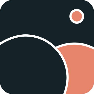 Tek bir simgenin vektör illüstrasyonu.