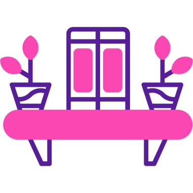 Bir sandalyenin vektör illüstrasyonu