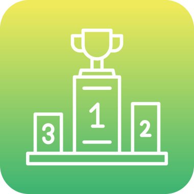 Kupa ikonu. Web için kupa vektör simgelerinin basit çizimi