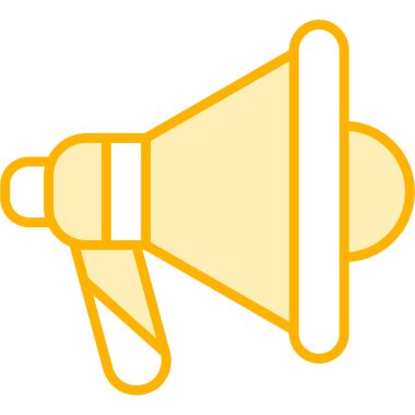 Megafon. Web simgesi basit illüstrasyon