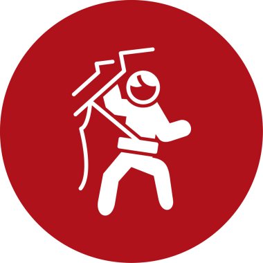 Kasklı ve kılıçlı bir kadının vektör çizimi.