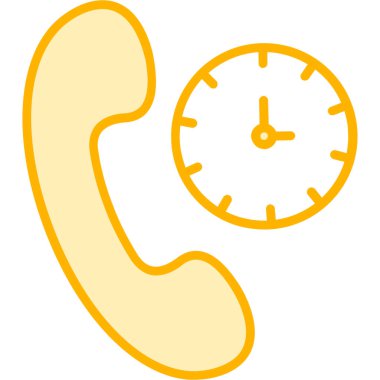 Telefon simgesinin vektör rengi çizimi