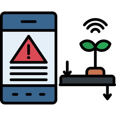 mobil ve akıllı ev simgesi, vektör illüstrasyonu