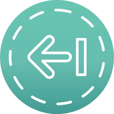 ok sol vektör simgesi modern basit vektör çizimi