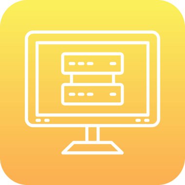 bilgisayar ekranı simgesi, basit vektör illüstrasyonu