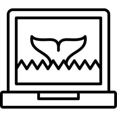 Ekran simgesi olan dizüstü bilgisayar. beyaz arkaplanda izole edilmiş web tasarımı için dizüstü bilgisayar ekran görüntüleme vektör simgesi