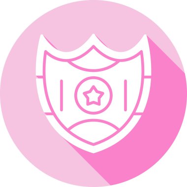 Bir kalkan simgesinin vektör illüstrasyonu