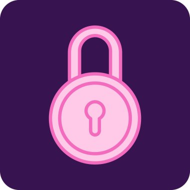 Kilit. Web simgesi basit illüstrasyon