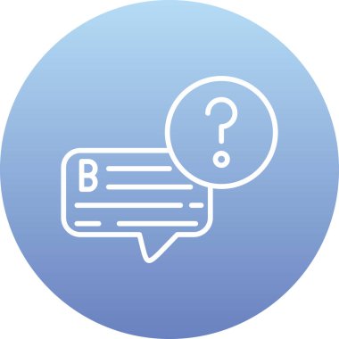 Bir sorum var. Web simgesi basit illüstrasyon