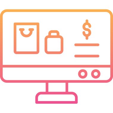 İnternetten alışveriş. Basit resimleme