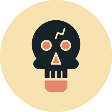 Kafatası. Web simgesi basit illüstrasyon