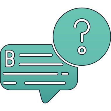 Bir soru işaretinin vektör illüstrasyonu