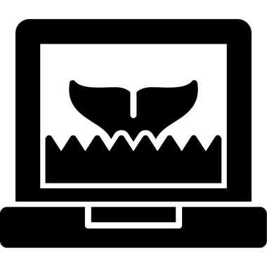 Bilgisayar simgesi. Web için basit bilgisayar vektör simgeleri çizimi