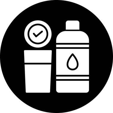 su şişesi simge vektör çizim