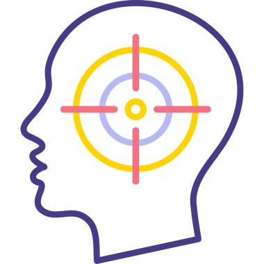 İnsan beyin simgesinin vektör illüstrasyonu