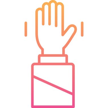 Eldiven el simgesi taslak biçiminde