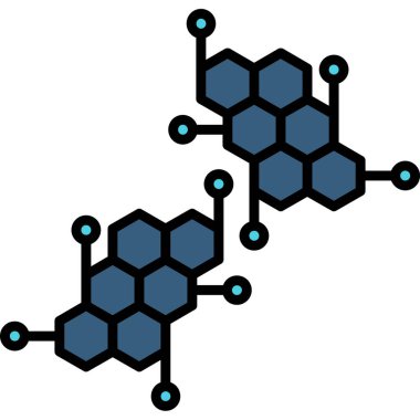 molekül yapı vektörü simgesi