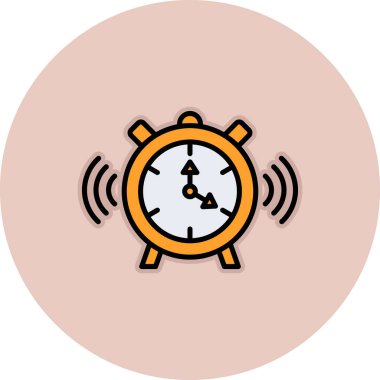 Alarm saat simgesi vektör illüstrasyonu