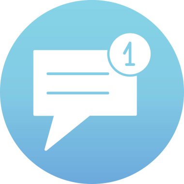 Sohbet mesajı vektör illüstrasyonu