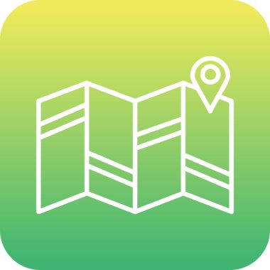 konum haritası simgesi, vektör illüstrasyonu