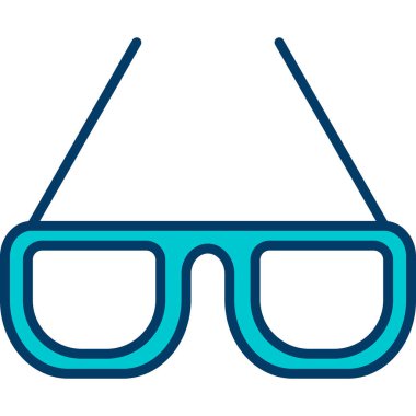 Gözlük. Web simgesi basit illüstrasyon