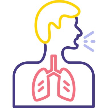 Ciğerler. Web simgesi basit illüstrasyon