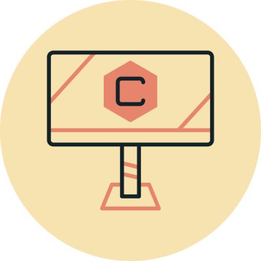 Tek bir izole simgenin vektör illüstrasyonu