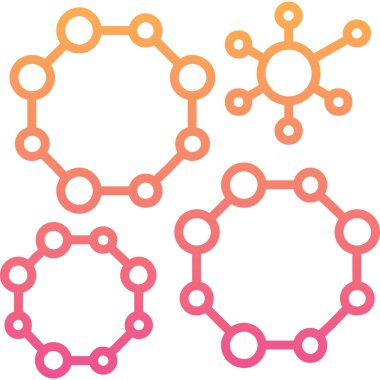 Molekül simgesi. vektör illüstrasyonu