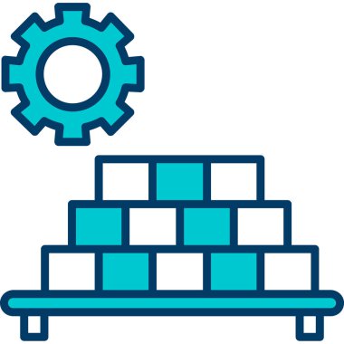 Fabrika. Web simgesi basit illüstrasyon