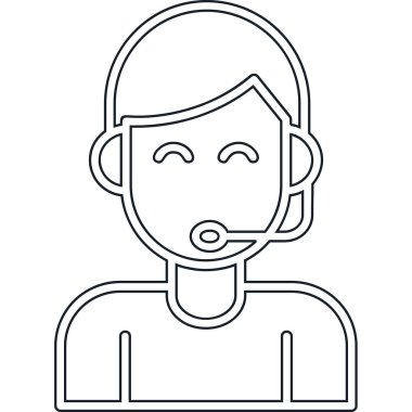 Man avatar simgesi vektör illüstrasyonu