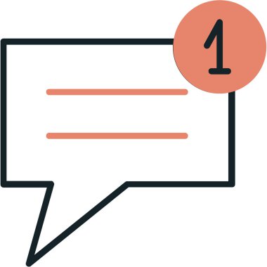 Konuş. Web simgesi basit illüstrasyon