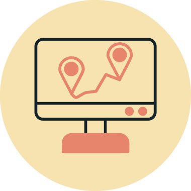 Konum simgesinin vektör illüstrasyonu