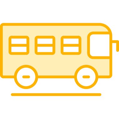 Otobüs. Web simgesi basit illüstrasyon