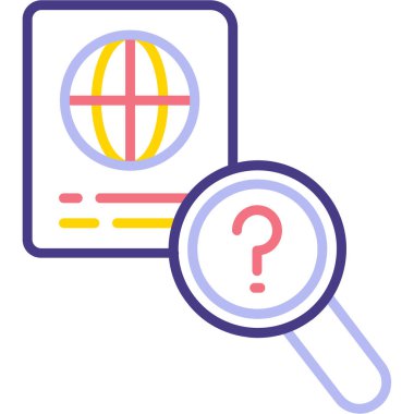 Dolu olarak büyüteç simgesi bul - taslak biçimi