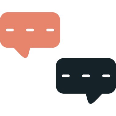 Sohbet balonu ikonu vektör çizimi tasarımı